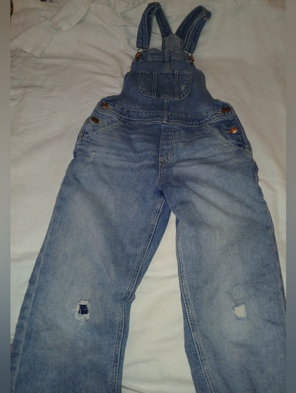 Pre-loved Classic Girl's Blue Denim Overalls.